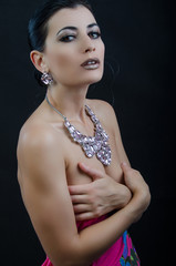 girl in a chic necklace