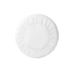 Round soap bar isolated on white background