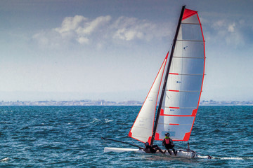 Naklejka premium sport en voilier