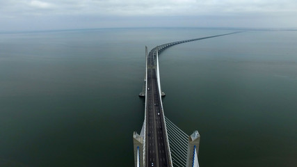 Vasco da Gama bridge in Lisbon, Portugal