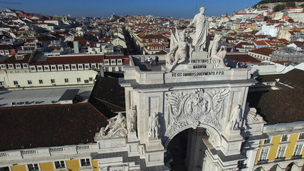 Obraz premium Arch in Rua Augusta at Commerce Square, Lisbon, Portugal