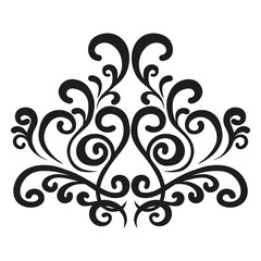 Vignette. Curls for creating a design in a vintage style. Baroque ornament.