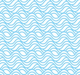 Seamless water wave patterns. Simple seamless beauty Summer time background. Vector illustration.