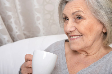 Beautiful happy elderly woman