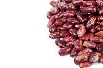 Red beans isolated on white background