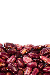 Red beans isolated on white background