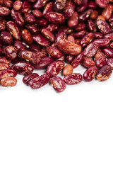 Red beans isolated on white background