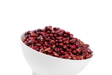 Red beans isolated on white background