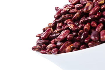 Red beans isolated on white background