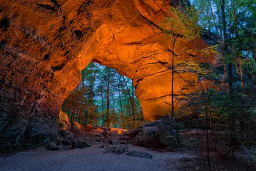 Papier Peint photo Nature Natural arch, Tin Arches, Big South Fork, Tennessee