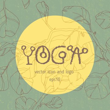 yoga button symbol icon circle green for website banner logo
