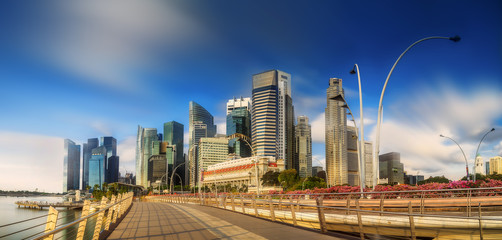 Obraz premium Singapore Skyline and view of Marina Bay