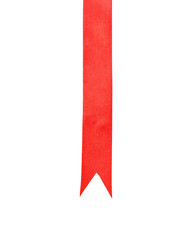 Red ribbon, isolated on white