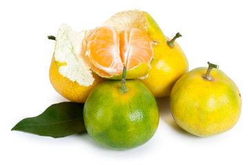 Mandarin isolated on white background
