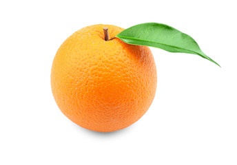 Fresh orange, isolated on white