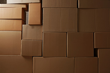 Cardboard boxes as background