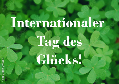 "Internationaler Tag des Glücks" photo libre de droits sur la banque d