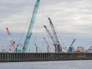 Construction on the ocean