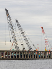 Fototapeta premium Construction on the ocean