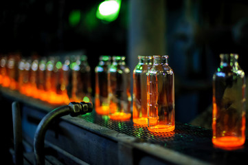 Plant for the production of bottles, glass plant