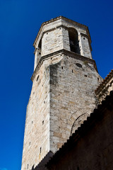The old tower in the medieval town of Besalu, Catalonia, Spain