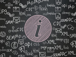 Web design concept: Information on School board background