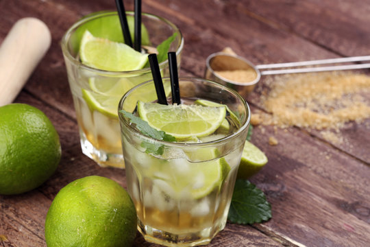 Lemon Fruit Lime Caipirinha of Brazil