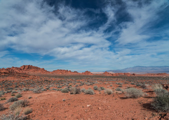 Distant Mountains in Valley of Fire State Park