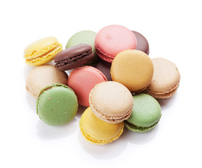 Colorful macaroons. Sweet macarons