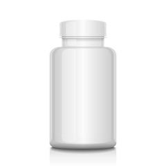 Mock up medical plastic bottle