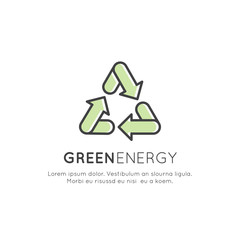 Isolated Vector Style Illustration Logo Set Badge Recycling Ecological Concept