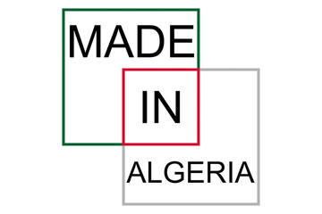 Made in Algeria logo, vector