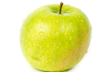 green Apple on white