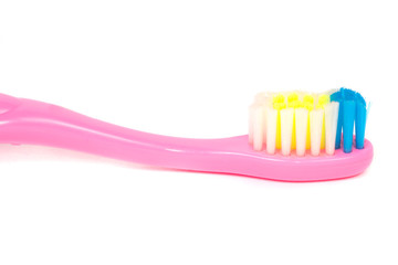 toothbrush closeup of pasta