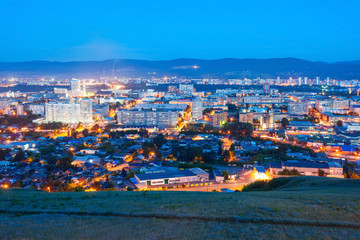 Obraz premium Krasnoyarsk aerial panoramic view