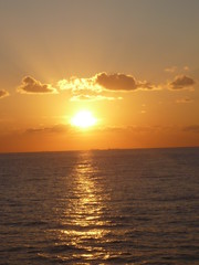 Beautiful sunset over the sea