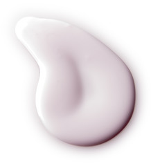 Smear cream isolated on white background. Cream texture.