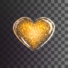 Heart Element on transparent background. Element for design postcard, poster for Valentine's day