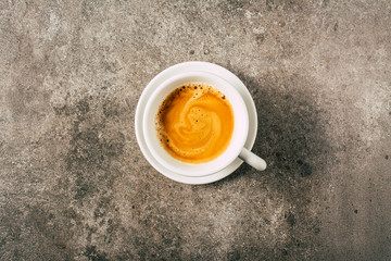 coffee cup on stone table