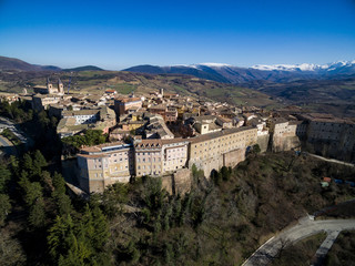 Ancient Italian City of Camerino - Marche, Italy - aerial view