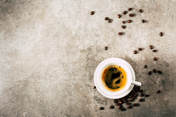 coffee cup on stone table