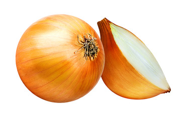 onions isolated on white