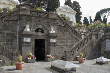 grave in cemetery -  rome - laurentino