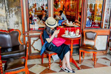 panoramic view of the lagoon city of Venice in Italy