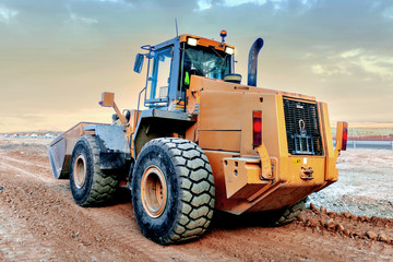 Fototapeta premium bulldozer sur la chantier