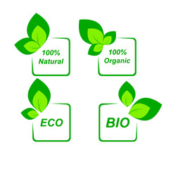 Eco symbol icon set. Ecology sign