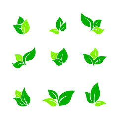 Eco symbol icon set. Ecology sign
