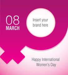 Commemorative card to International Women's Day. Ideal for educational and informational materials