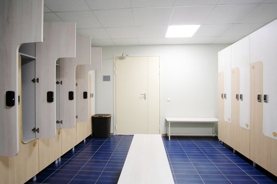 Interior Of An Empty Cloakroom