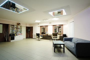 Interior of a hairdressing salon